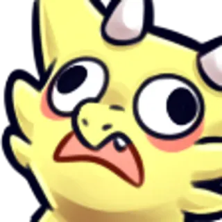 😐 eea79e24 doodle, cartoon, schattig, grappig, sticker, geel, dier telegram sticker