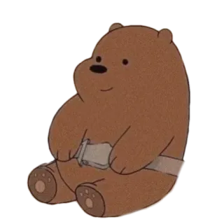 😊 5e796066 Grizzly We Bare Bears медведь, мультфильм, персонаж, милый, анимированный whatsapp sticker