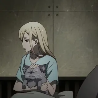 🍬 8558d1a7 动漫, 猫, 女人, 金发, 肖像 telegram sticker