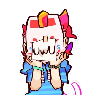 ☺️ d8ec965b UwU uwu, cute, anime style, cartoon, expression, face, drawing telegram sticker