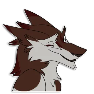 😉 1fdc1d49 wolf, anthro, furry, canine, animal, character, sticker telegram sticker