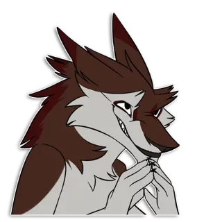 🙏 75f1557f wolf, animal, furry, smirk, cartoon, evil telegram sticker