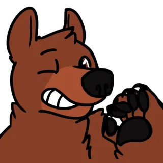 👌 0e229852 熊, 动物, 卡通, 毛茸茸, 眨眼 telegram sticker