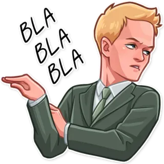 😒 d43e957d BLA BLA BLA cartoon, character, sticker, bla bla, dismissive telegram sticker