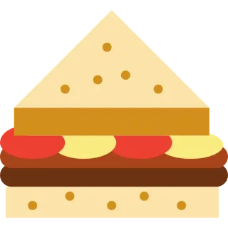 🍞 8e3a4584 sandwich, food, lunch, snack, meal, cartoon, flat, vector telegram sticker