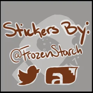 👤 f1791d6f Stickers By: @FrozenStarch adesivi, social media, FrozenStarch, arte, artista, username whatsapp sticker