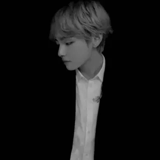 🕯 776d42cb человек, черно-белое, портрет, k-pop, айдол, певец, мода whatsapp sticker