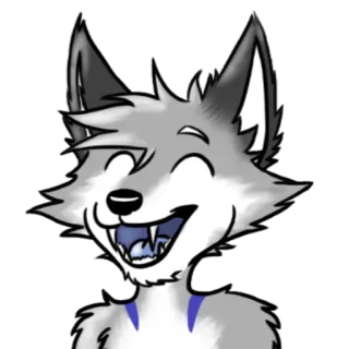 😄 5a7d3ddf Lobo, Desenho animado, Animal, Furry whatsapp sticker