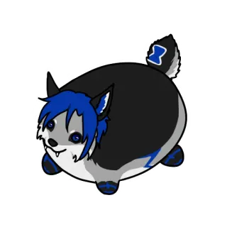 💙 8dc07df0 lobo, furry, desenho animado, animal, personagem, arte digital whatsapp sticker