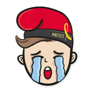 😭 f8fea510 #N0155 哭泣, 男孩, 贴纸, 伤心, 眼泪 whatsapp sticker