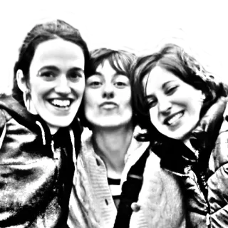 👩 045c1120 orang, teman, grup, wanita, tersenyum, bahagia whatsapp sticker