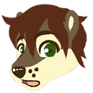 😲 2befc543 Furry, Dibujo animado, Animal, Cabeza, Retrato whatsapp sticker