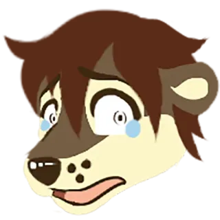 😣 acaaa161 triste, llorando, furry, lágrima, animal, emocional whatsapp sticker