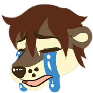 😭 fd26fbbc llorando, triste, animal, lágrimas, emocional whatsapp sticker