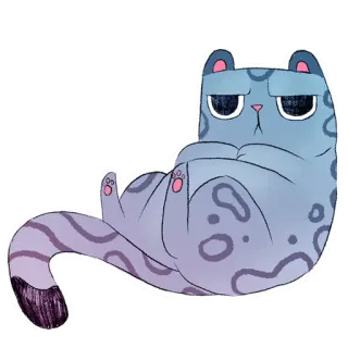 😒 8a8130d4 고양이, 스티커, 귀여운, 동물, 만화, 게으른, 편안한 telegram sticker