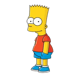 😏 78cb3276 Bart Simpson The Simpsons Bart Simpson, I Simpson, personaggio dei cartoni animati, animato, giallo, ragazzo telegram sticker