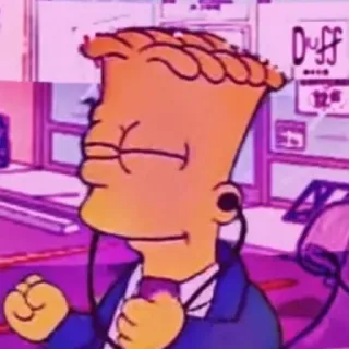 👾 bf21d723 Bart Simpson The Simpsons Duff Bart Simpson, Simpsonowie, Kreskówka, Animacja, Duff, Piwo telegram sticker