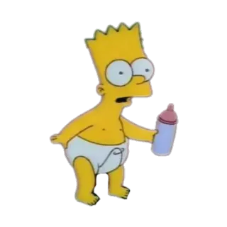 🍼 a13e73ce Bart Simpson The Simpsons desenho animado, bebê, fralda, Simpsons, Bart telegram sticker