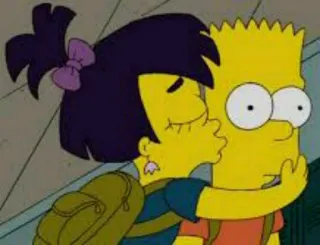 😘 e2d59afc Bart Simpson The Simpsons beijo, desenho animado, amizade, amor, Os Simpsons telegram sticker