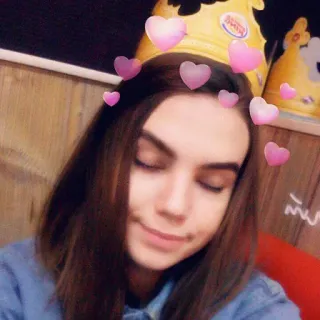 👸 06c80937 chica, corazones, corona, retrato, filtro, selfie whatsapp sticker