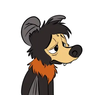 😞 10067634 dibujos animados, murciélago, animal, lindo, triste, personaje whatsapp sticker