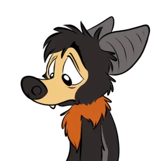 🙁 2d7604cf dibujo animado, murciélago, animal, lindo, triste, peludo whatsapp sticker