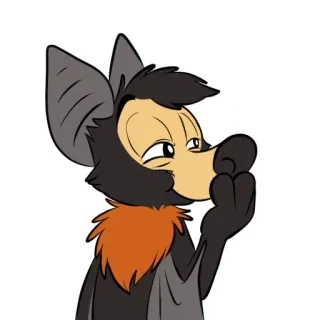 😉 2ecbb517 murciélago, animal, dibujos animados, lindo, peludo, mamífero, dibujo, fauna whatsapp sticker