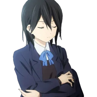 😌 78422b1f Anime, Chica, Uniforme escolar, Personaje, Ilustración, Manga, Lindo telegram sticker