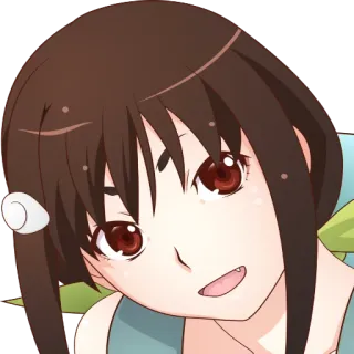 😃 7a873a16 Anime, Chica, Sonrisa, Lindo, Personaje, Dibujo animado telegram sticker