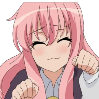 😺 a546764a Anime, Dibujos animados, Pelo rosa, Lindo, Kawaii, Chica, Personaje telegram sticker