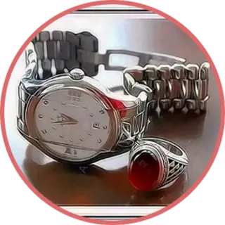⌚ 4501b692 reloj, anillo, joyería, reloj de pulsera, accesorios, lujo, caro telegram sticker