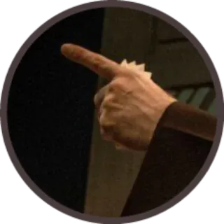 👈 60a61ab9 dedo corazón, ofensivo, grosero, gesto, mano telegram sticker