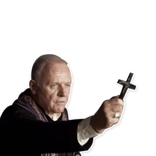 🙏 65faf788 padre, cruz, religião, religioso, Anthony Hopkins telegram sticker