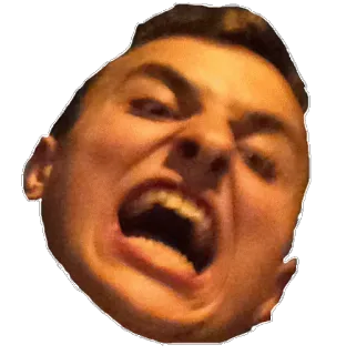 😈 8cbcb3f6 wajah, marah, ekspresi, seringai, teriakan whatsapp sticker