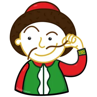 😉 3b360b88 desenho animado, personagem, roupa tradicional telegram sticker