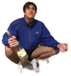 🍾 da81edab スクワット, 男, アルコール, ミーム, 面白い, ボトル, 東ヨーロッパ whatsapp sticker