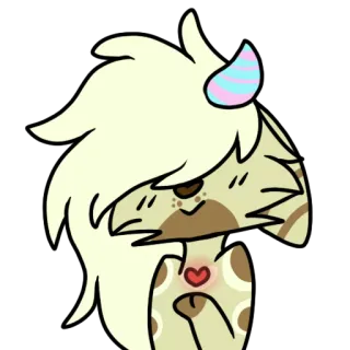 ❤️ 8d096fcf Tier, süß, Cartoon, kawaii, Herz, Liebe, Monster telegram sticker