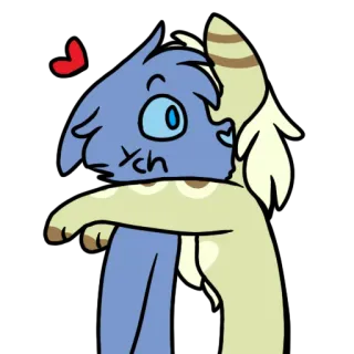 ❤️ a3ff672f ych Cartoon, Umarmung, Liebe, Figur, Digitale Kunst telegram sticker