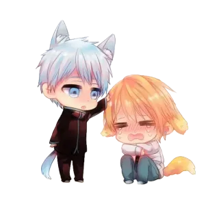 😭 df9502c1 chibi, anime, crying, comfort, cute, kawaii, friendship whatsapp sticker