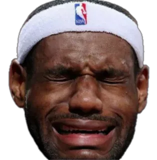 😭 2a8d4b2b LeBron James баскетбол, NBA, плачущий, спортсмен, грустный whatsapp sticker