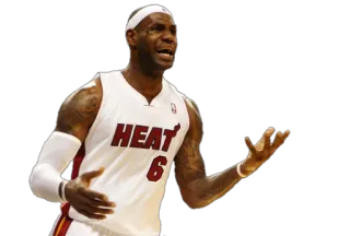 😩 7acc24f9 LeBron James баскетбол, спортсмен, спорт, NBA, Майами Хит, игрок whatsapp sticker