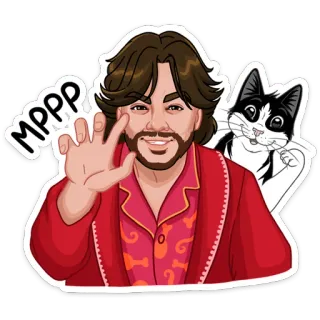 🐾 0220bc2a MPPP! 사람, 남자, 고양이, 만화, 스티커, 친근한, 웃는 telegram sticker