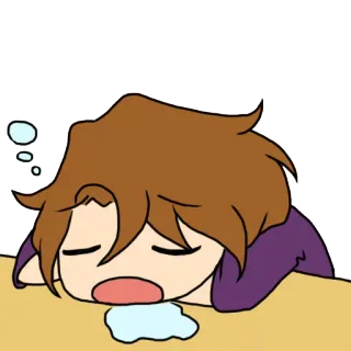 😪 4391004c assonnato, stanco, cartone animato, esausto, pisolino, sonnolento telegram sticker