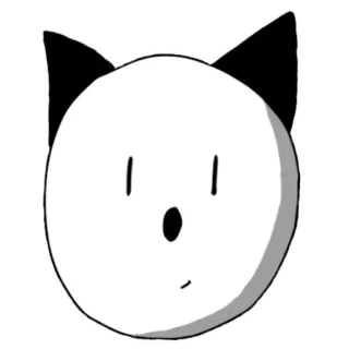 😺 dcd8d178 만화, 고양이, 스티커, 동물, 검은색, 흰색, 심플, 미니멀 telegram sticker