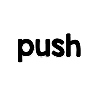 👋 a29f8247 push đẩy, từ, văn bản telegram sticker