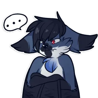 😑 e92f2969 Furry, Antropomórfico, Dibujos animados, Expresión, Animal, Zorro, Molesto, Ilustración whatsapp sticker