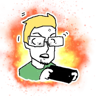 😡 fb1c464d Cartone animato, Gamer, Videogioco, Fumetto, Persona, Ritratto telegram sticker