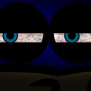 🤔 29bcb43e abstract, ogen, kaart, gezicht, donker whatsapp sticker