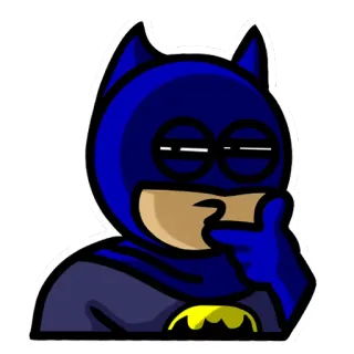 🤔 8d217a06 Batman batman, superheld, cartoon, dc comics, denker, comics, dark knight whatsapp sticker