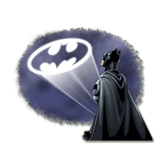 ⭐ 48911616 Batman супергерой, бэтмен, бэт-сигнал, темный рыцарь, dc comics whatsapp sticker